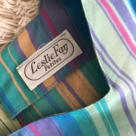 VINTAGE Striped Pastel Dress! - Picture 5 of 8